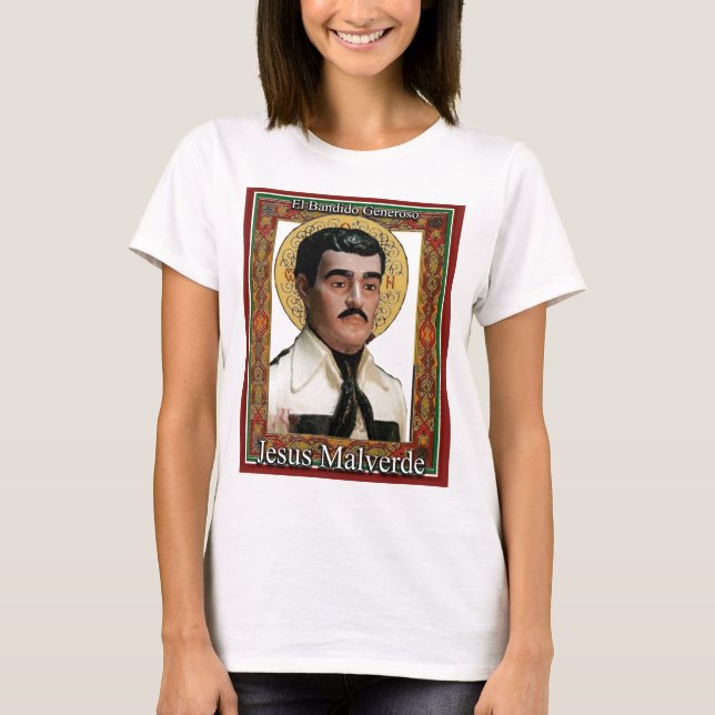 Jesus Malverde, den generösa banditen T-shirt (Framsida)