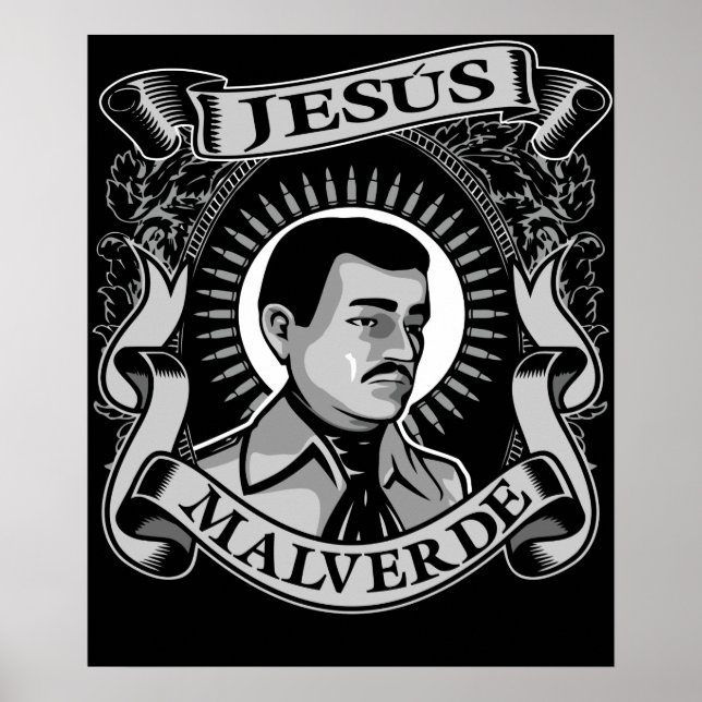 Jesus Malverde Gift Mexican Hero Jesus Malverde Poster (Framsidan)