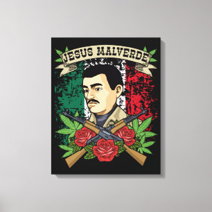 Jesus Malverde Gift Women & Manar Jesus Malverde Canvastryck