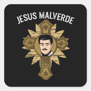Jesus Malverde Religion Mexiko Gift Jesus Malverde Fyrkantigt Klistermärke