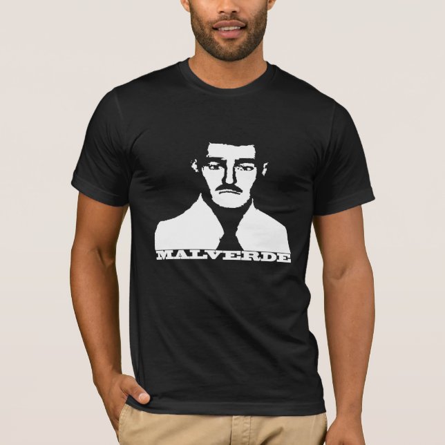 Jesus Malverde stencilerar skjortan Tee Shirt (Framsida)