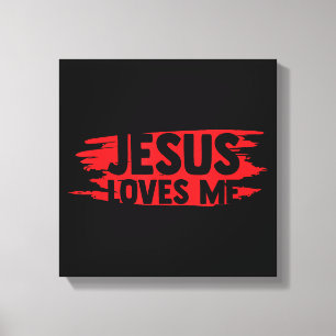 Jesus Män Kvinnor Barn Kul Kristen Bibel Tro Jes Canvastryck