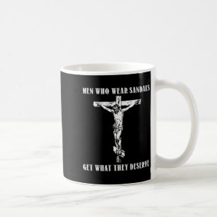 Jesus män som bär sandaler får vad de förtjänar kaffemugg