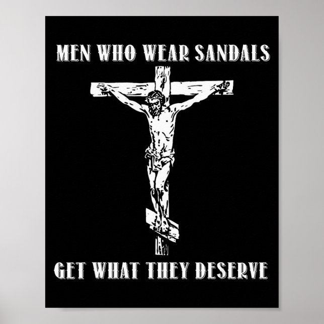 Jesus män som bär sandaler får vad de förtjänar  poster (Framsidan)