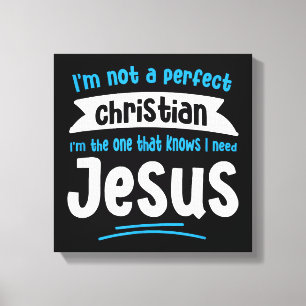 Jesus Manar Women Kids Roligt Christian Bible Fait Canvastryck