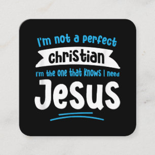 Jesus Manar Women Kids Roligt Christian Bible Fait Fyrkantigt Visitkort