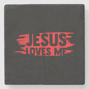 Jesus Manar Women Kids Roligt Christian Bible Fait Stenunderlägg