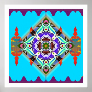 Jesus mandala print poster