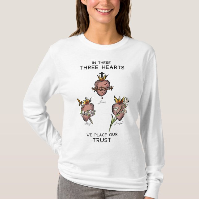 Jesus Mary Joseph, JMJ, Cat T Shirt (Framsida)
