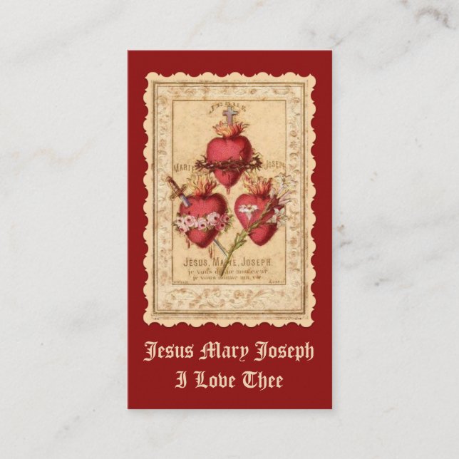 Jesus Mary Joseph Prayer Pla Placeringskort (Framsida)
