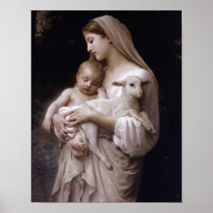 JESUS, MARY OCH LAMB.EN POSTER