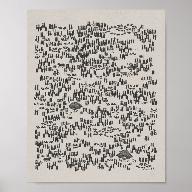 Jesus Matar 5000 - Gud ger bibelgarna konst Poster (Framsidan)