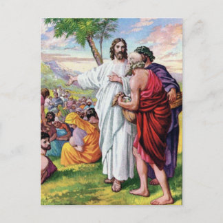 Jesus Matar många Hungriga människor Vykort