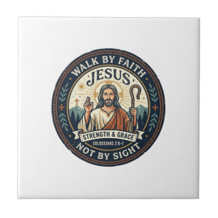 Jesus Matcha Cafe Trend T-shirt Kristet Grafiskt_1 Kakelplatta