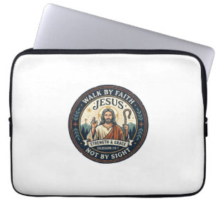 Jesus Matcha Cafe Trend T-shirt Kristet Grafiskt_1 Laptop Fodral