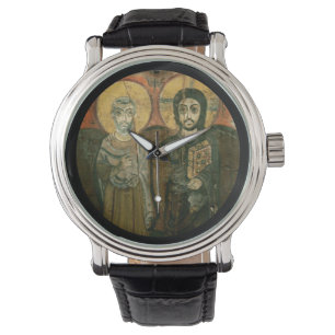 Jesus med Abbot Coptic Icon Armbandsur