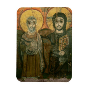 Jesus med Abbot Coptic Icon Magnet