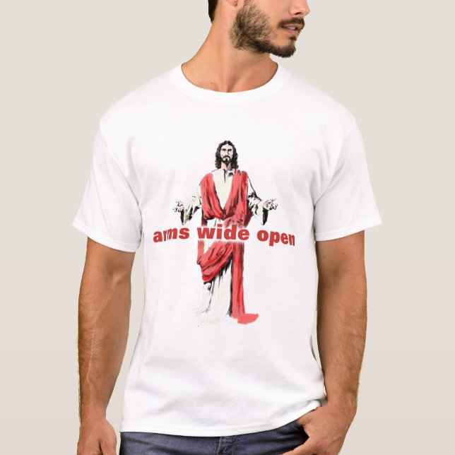 Jesus med ärmarsned boll öppnar 01 tee (Framsida)