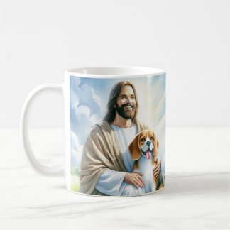 Jesus med Beagle Kaffemugg