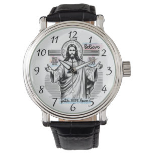 Jesus med en serenblick armbandsur