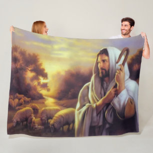 JESUS med FLOCK Fleecefilt
