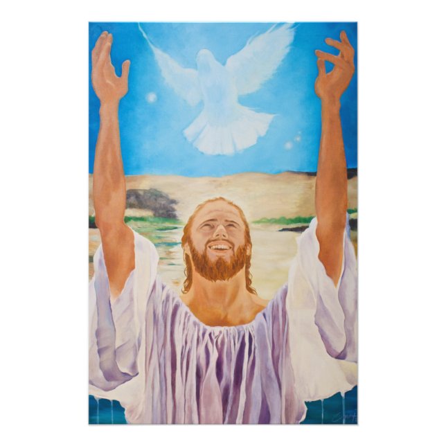 Jesus med Heliga Spirit Fototryck (Framsidan)