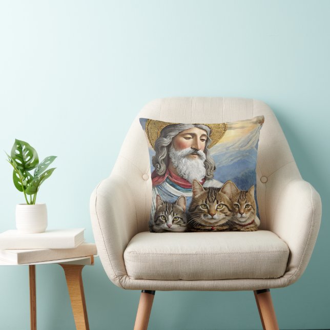 Jesus Med Katter Kudde! Kudde (Stol)