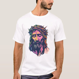 Jesus med Krona i Thorns Tee