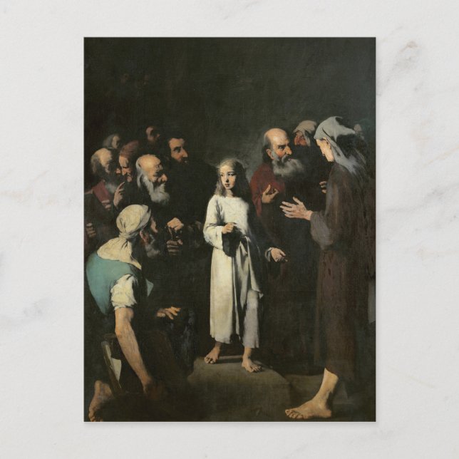 Jesus med Läkare Vykort (Framsida)