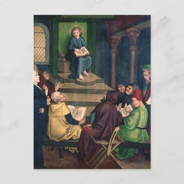 Jesus med Läkare Vykort (Framsida)