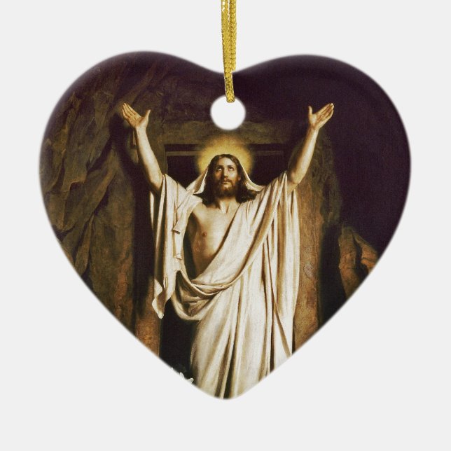 Jesus med Mary efter rekursion Julgransprydnad Keramik (Framsidan)