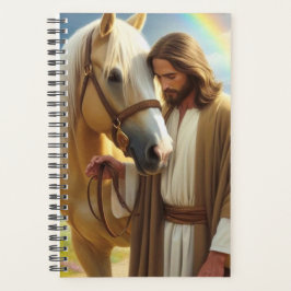 Jesus med Palomino Horse i Scenia Ligcape