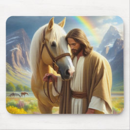 Jesus med Palomino Horse i Scenia Ligcape Musmatta