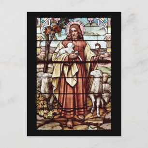 Jesus med sina får vykort