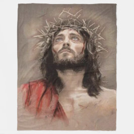 JESUS med THORNS Fleecefilt