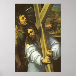 Jesus med trä kor poster