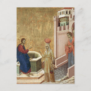 Jesus med Woman i brunnen Vykort