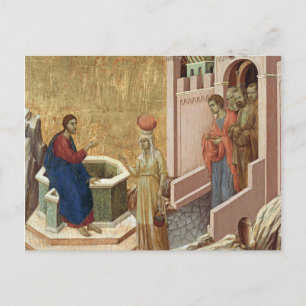 Jesus med Woman i brunnen Vykort