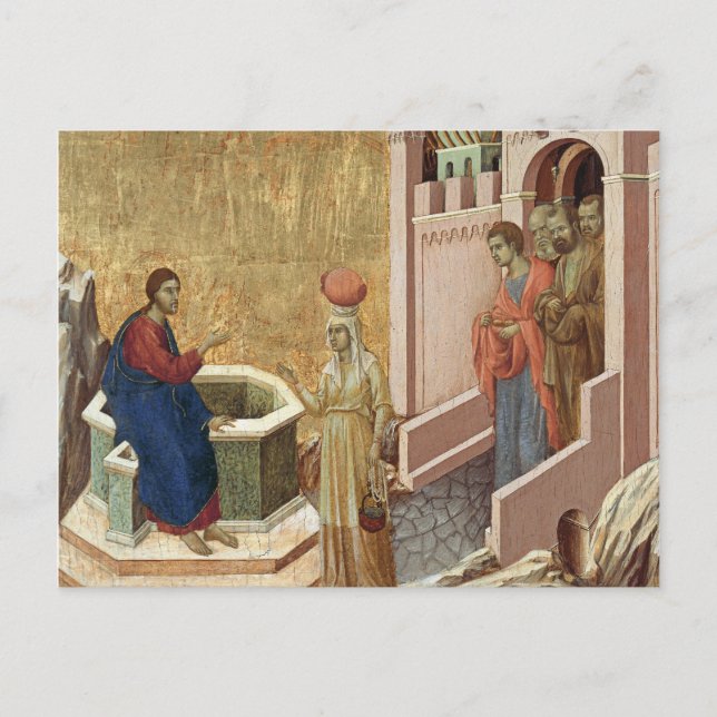 Jesus med Woman i brunnen Vykort (Framsida)