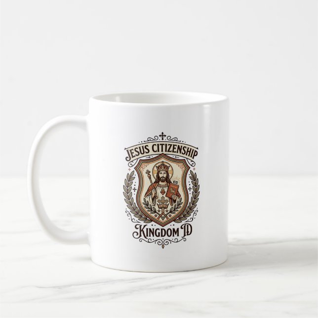 Jesus Medborgarskap Kungarike ID Jesus Medborgarsk Kaffemugg (Vänster)