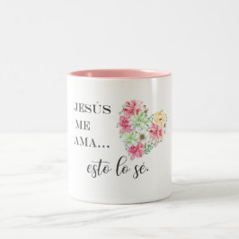 Jesus mig, ama, låt blommorna bli hjärtskärna Två-Tonad mugg