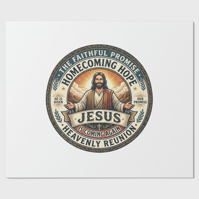 Jesus Militär makehållet Äkta T-Shirt Inspira Presentpapper (Platt)