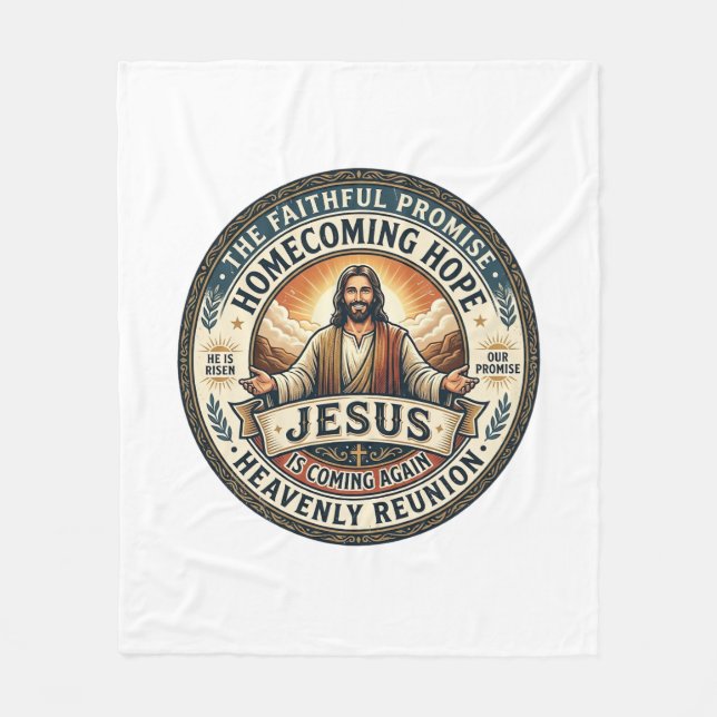 Jesus Militära Make Väntande Fru T-Shirt Inspira Fleecefilt (Framsidan)