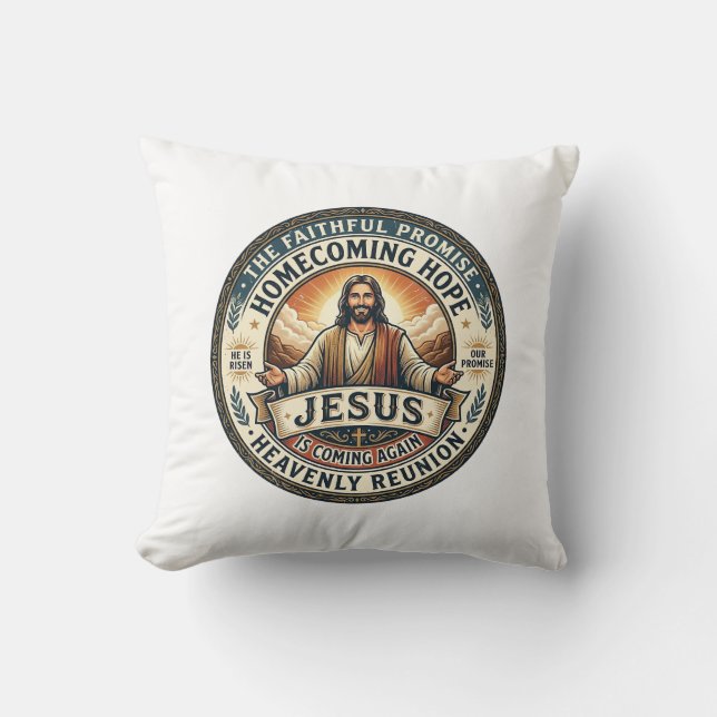 Jesus Militära Make Väntande Fru T-Shirt Inspira Kudde (Framsida)