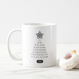 Jesus min allt-Julgran-typografi Kaffemugg