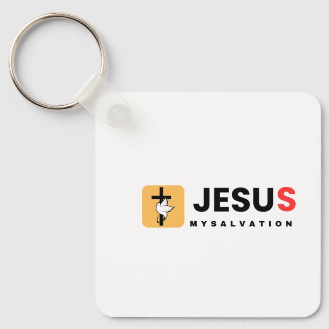 Jesus Min frälsning Nyckelring (Framsida)