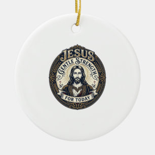 Jesus Minnesvård Alzheimers Vårdgivare Tröja Krist Julgransprydnad Keramik