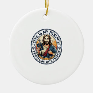 Jesus Missionär Globala Missioner T-Shirt Kristet  Julgransprydnad Keramik