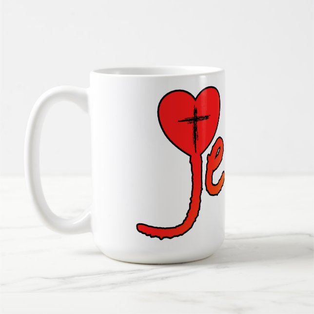  Jesus mit Herz  Kaffemugg (Vänster)
