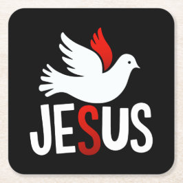 Jesus mit Taube Underlägg Papper Kvadrat
